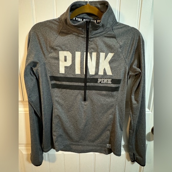 PINK by Victoria’s Secret Dri Fit Pullover Half Zip with Thumb Holes. - Picture 2 of 7